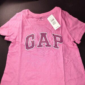 New Hot Pink Gap logo Short Sleeve Shirt with Pink Gap Logo Size 4